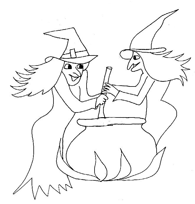 Coloring page: Witch (Characters) #108455 - Free Printable Coloring Pages