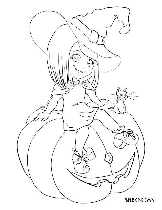 Coloring page: Witch (Characters) #108466 - Free Printable Coloring Pages