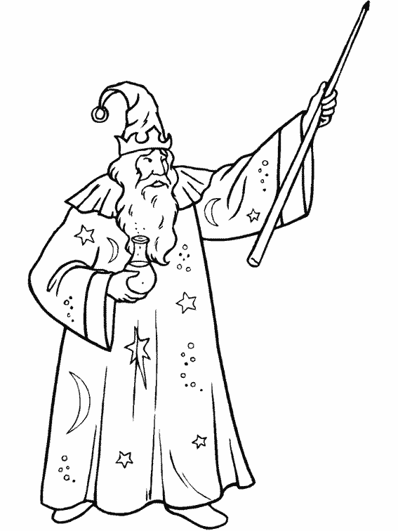 Coloring page: Wizard (Characters) #107784 - Free Printable Coloring Pages