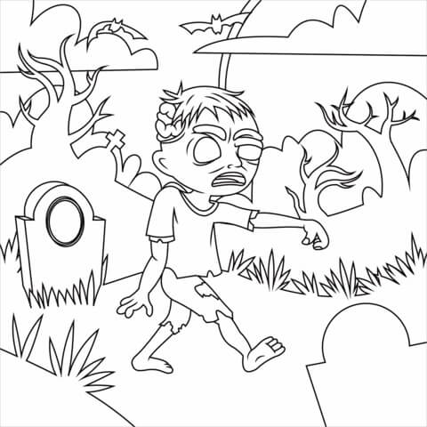 Free printable Zombie coloring page #172889 from Characters collection