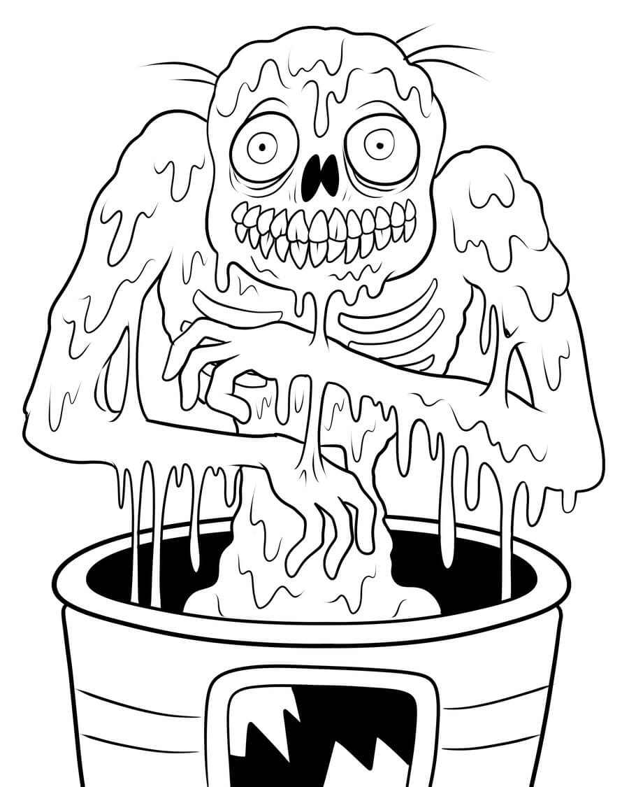 Free printable Zombie coloring page #172917 from Characters collection