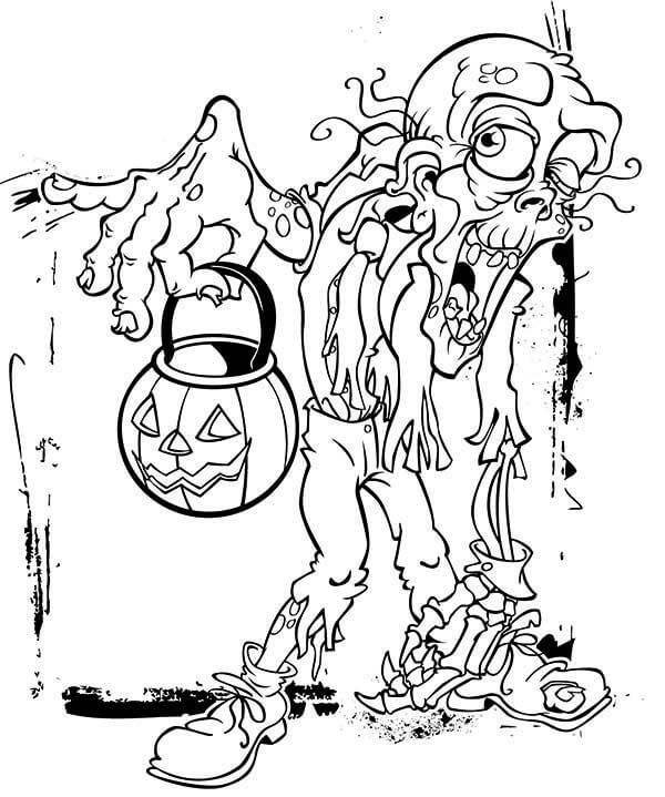 Free printable Zombie coloring page #172932 from Characters collection