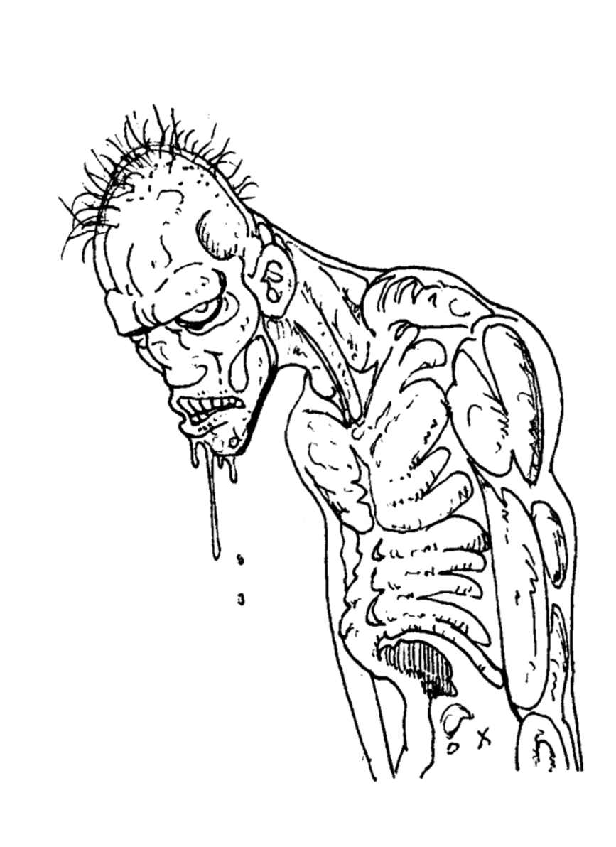 Coloring page: Zombie (Characters) #85538 - Free Printable Coloring Pages