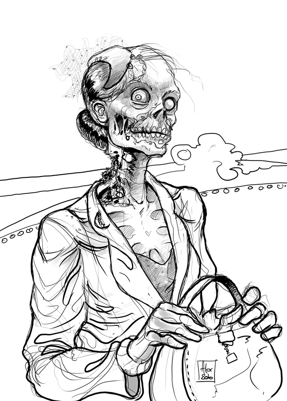 Coloring page: Zombie (Characters) #85540 - Free Printable Coloring Pages