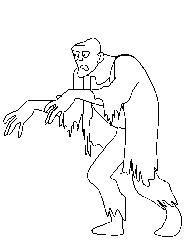 Coloring page: Zombie (Characters) #85551 - Free Printable Coloring Pages