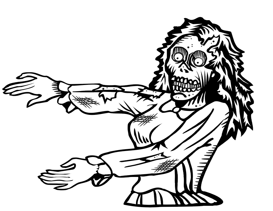 Coloring page: Zombie (Characters) #85555 - Free Printable Coloring Pages