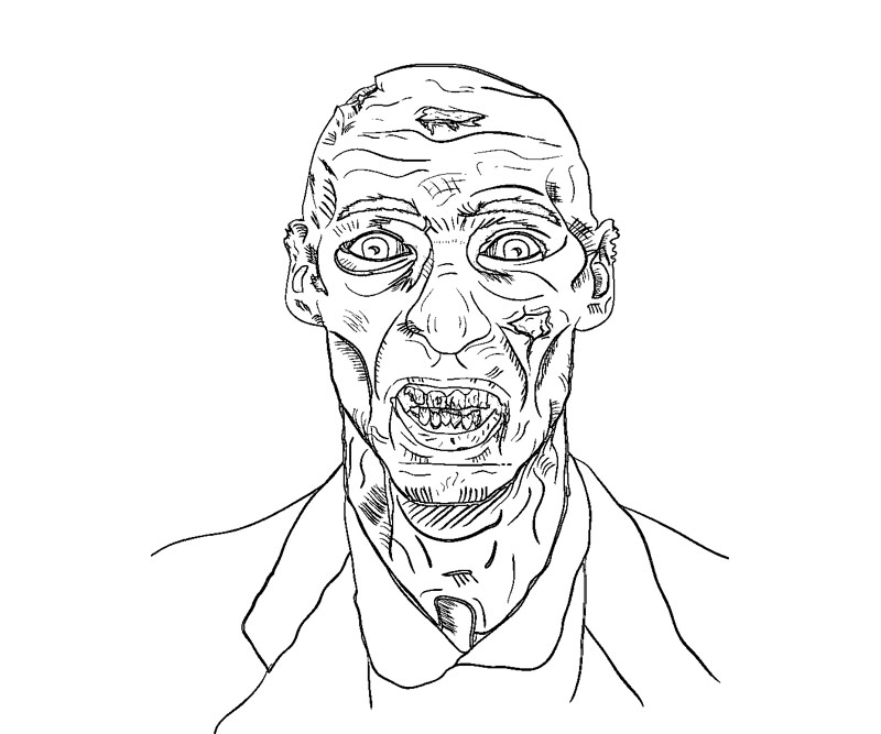 Coloring page: Zombie (Characters) #85557 - Free Printable Coloring Pages