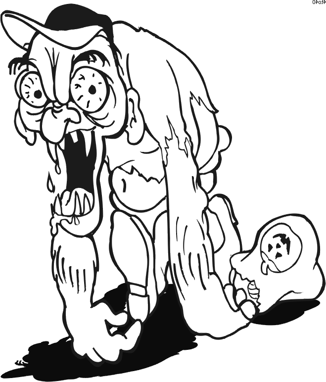 Coloring page: Zombie (Characters) #85593 - Free Printable Coloring Pages