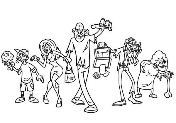 Coloring page: Zombie (Characters) #85703 - Free Printable Coloring Pages