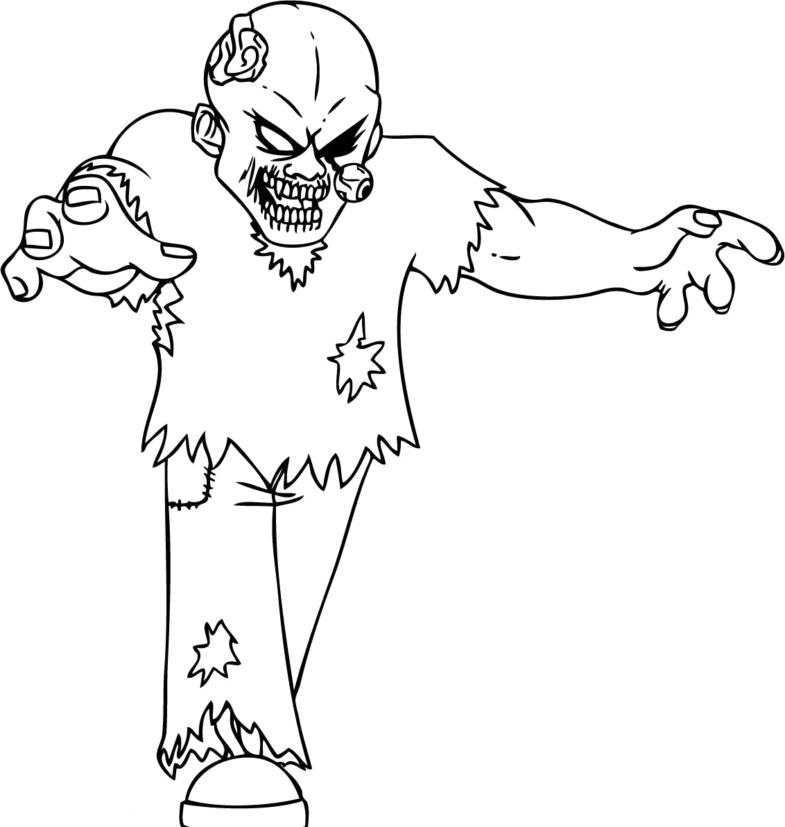 Coloring page: Zombie (Characters) #85709 - Free Printable Coloring Pages