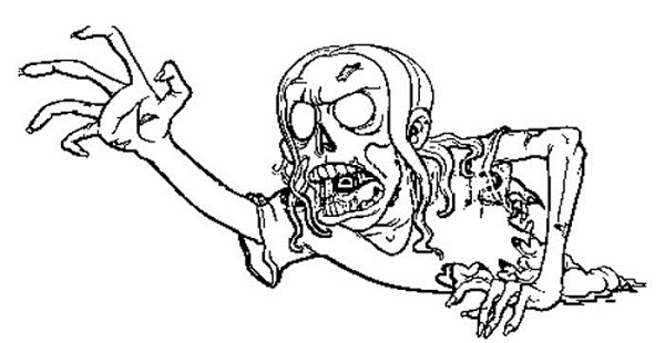 Coloring page: Zombie (Characters) #85721 - Free Printable Coloring Pages