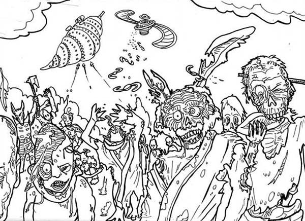 Coloring page: Zombie (Characters) #85722 - Free Printable Coloring Pages