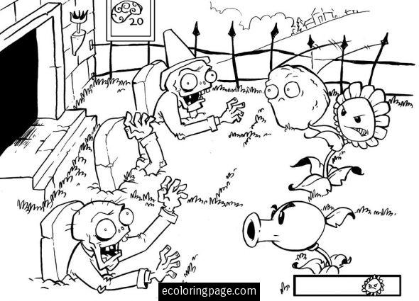 Print Versus Zombies Coloring Pages - Zombie Coloring Pages For