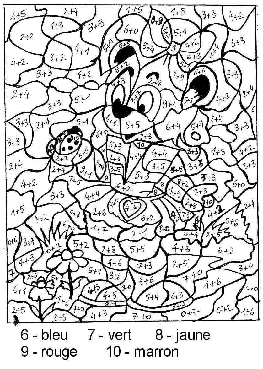 Free printable Addition Magic Coloring coloring page #182655 from Color by Number collection