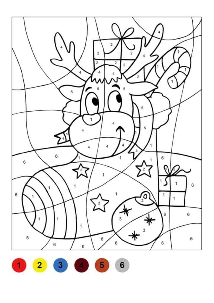 Free printable Christmas Magic Coloring coloring page #200727 from Color by Number collection