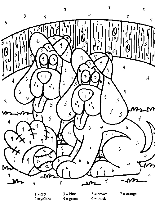 Free printable Coloring by numbers coloring page #125480 from Color by Number collection