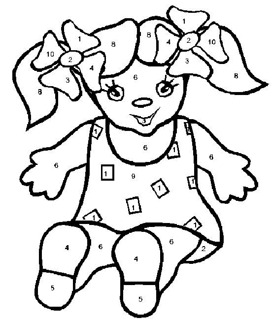 Free printable Coloring by numbers coloring page #125482 from Color by Number collection