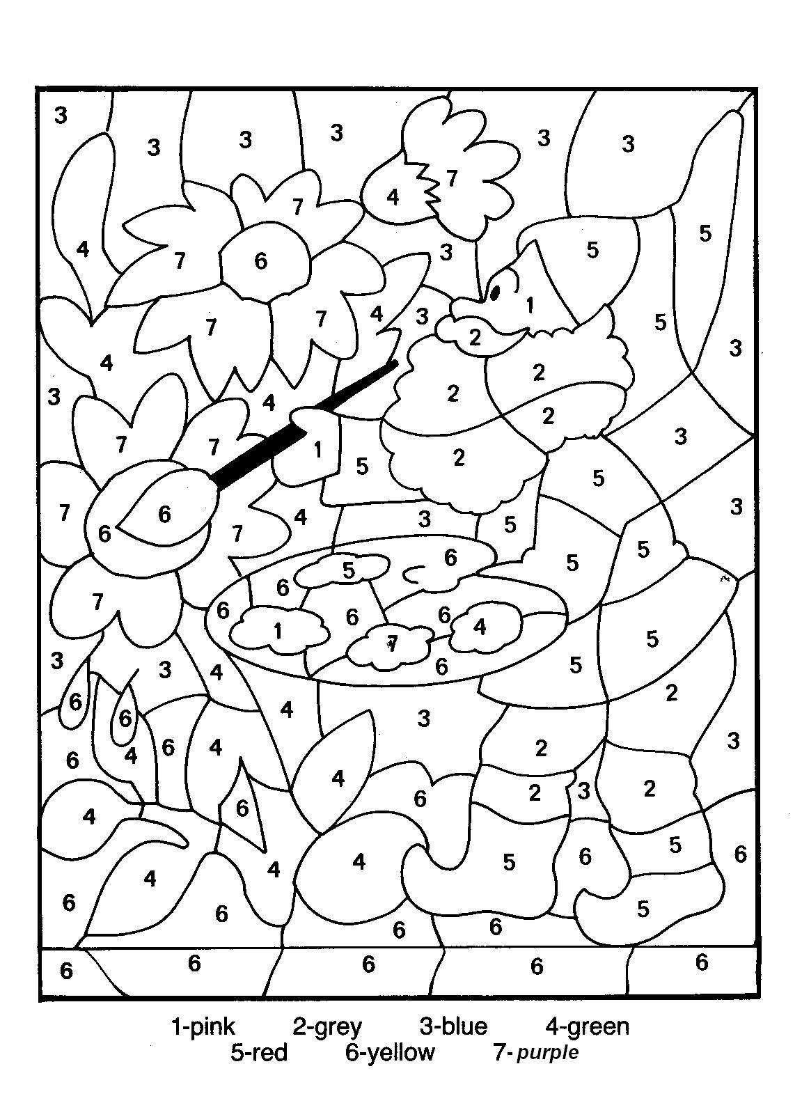 Free printable Coloring by numbers coloring page #125500 from Color by Number collection Free printable Coloring by numbers coloring page #125500 from Color by Number collection