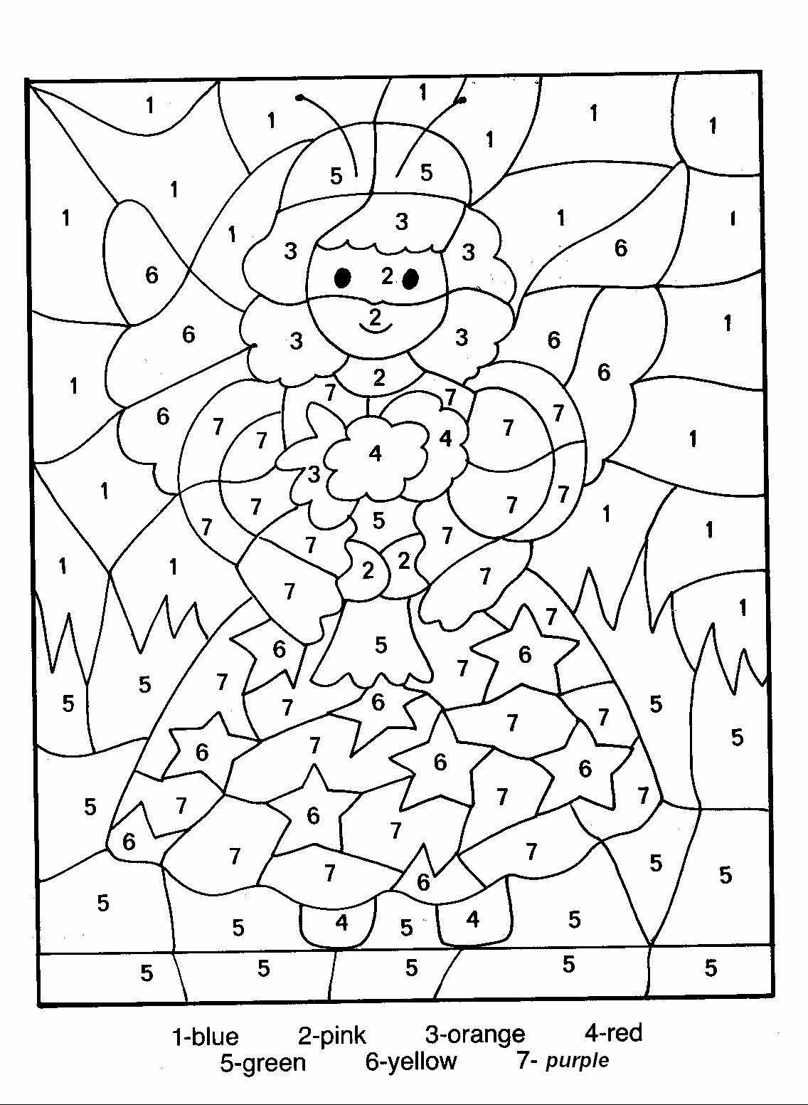 Free printable Coloring by numbers coloring page #125506 from Color by Number collection