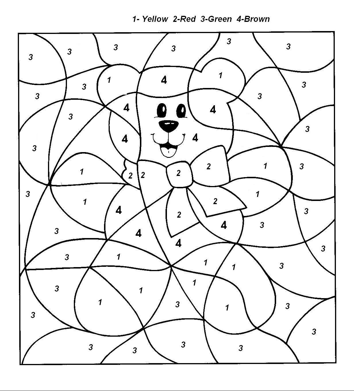Free printable Coloring by numbers coloring page #125525 from Color by Number collection