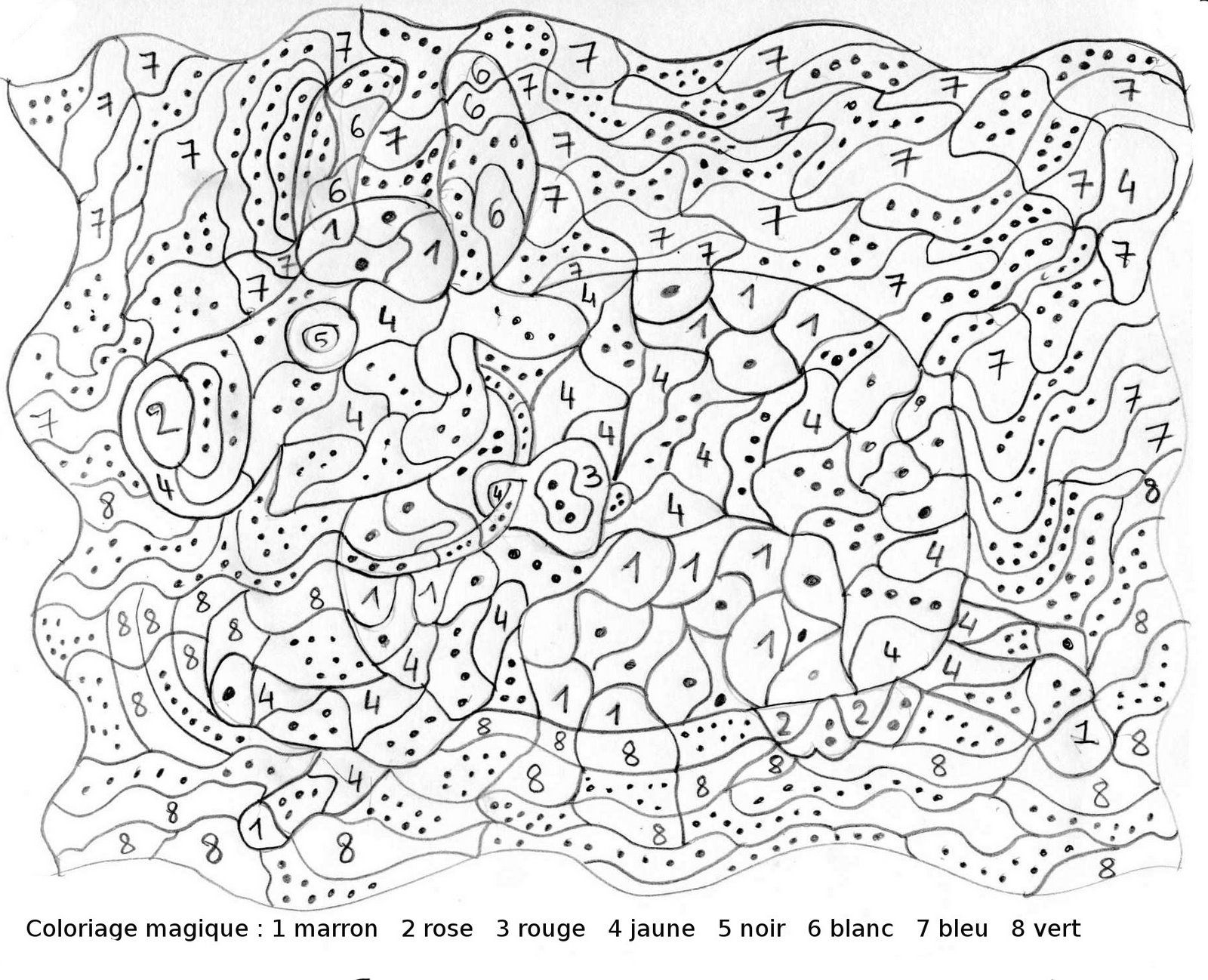 Free printable Coloring by numbers coloring page #125578 from Color by Number collection