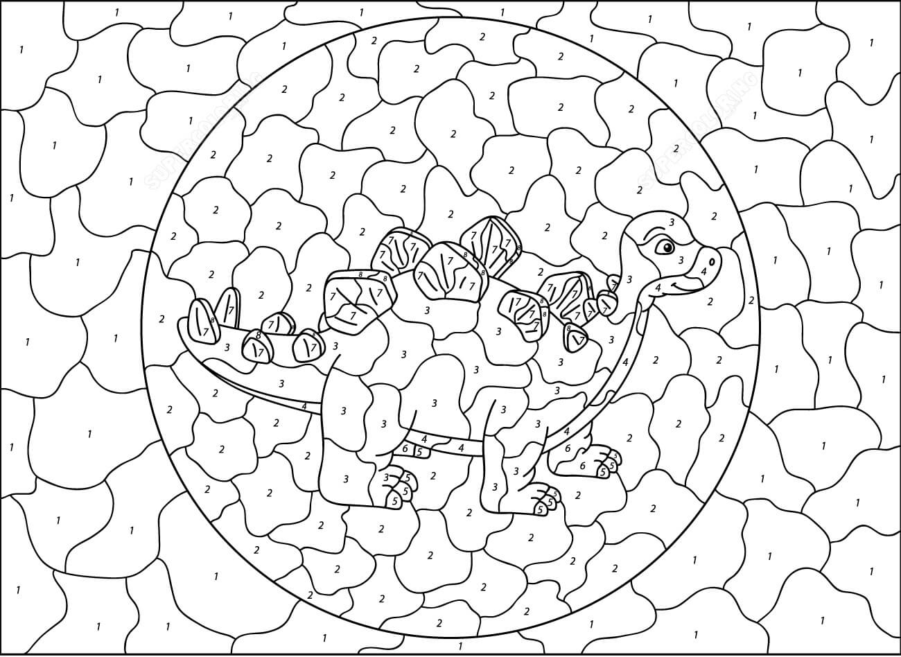 Free printable Dinosaurs Color by Numbers coloring page #177976 from Color by Number collection Free printable Dinosaurs Color by Numbers coloring page #177976 from Color by Number collection