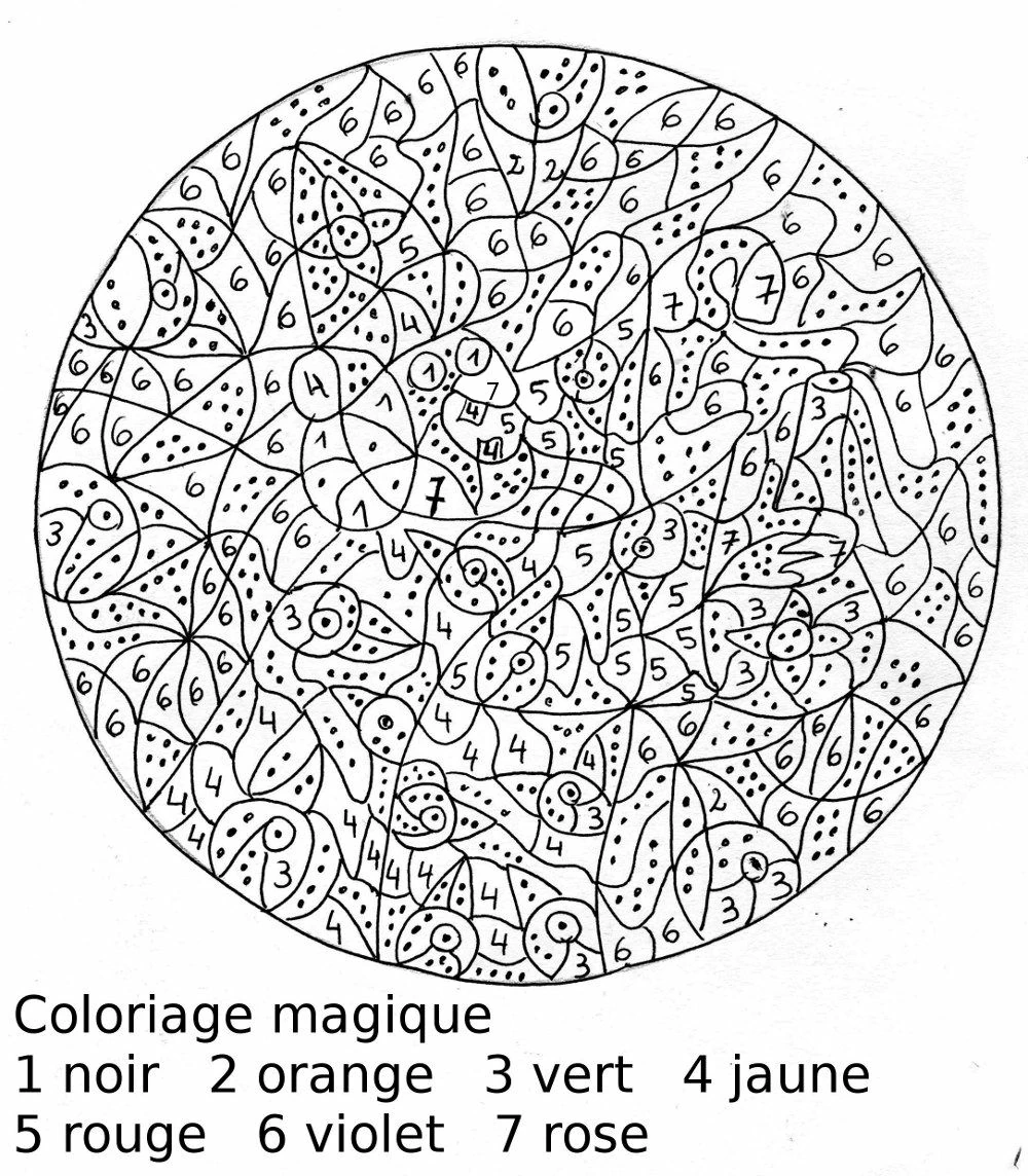 Free printable Magic Coloring coloring page #126214 from Color by Number collection
