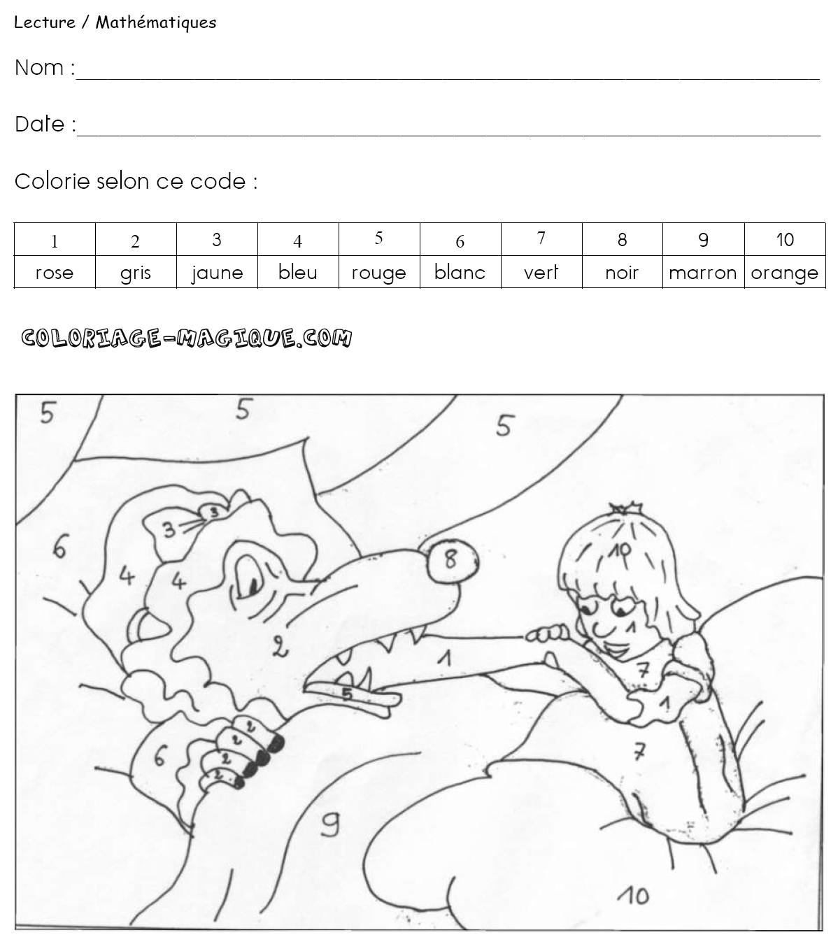 Free printable Magic Coloring coloring page #126290 from Color by Number collection
