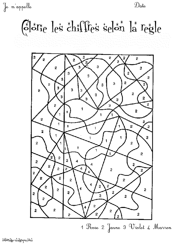 Free printable Magic Coloring coloring page #126328 from Color by Number collection