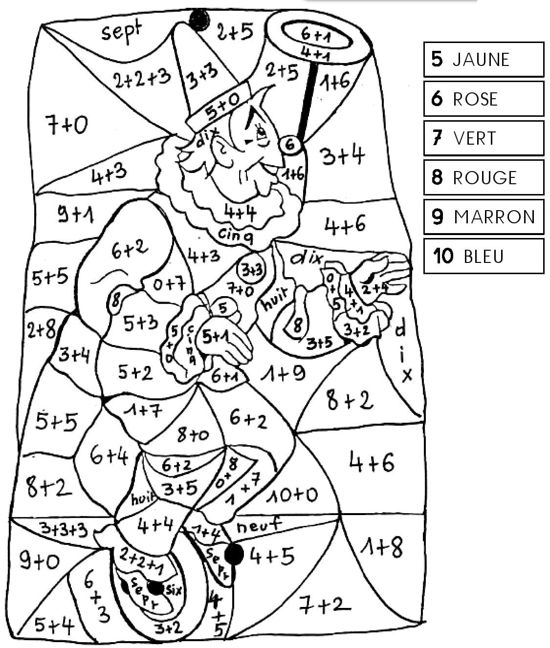 Free printable Magic Coloring Grade 1 coloring page #178286 from Color by Number collection