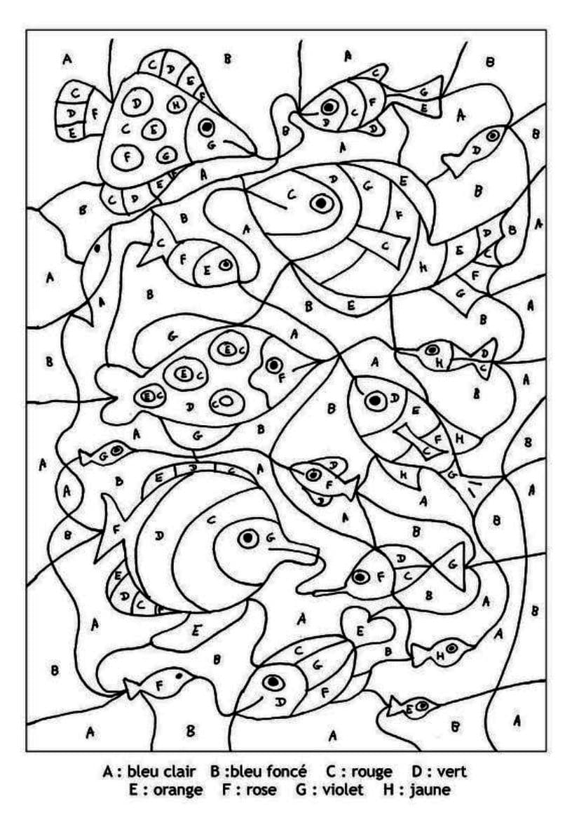Free printable Magic Coloring Grade 5 coloring page #193210 from Color by Number collection