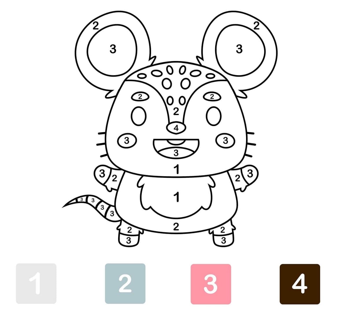 Coloring page: Magic Coloring Kindergarten (Color by Number) #201531 - Free Printable Coloring Pages