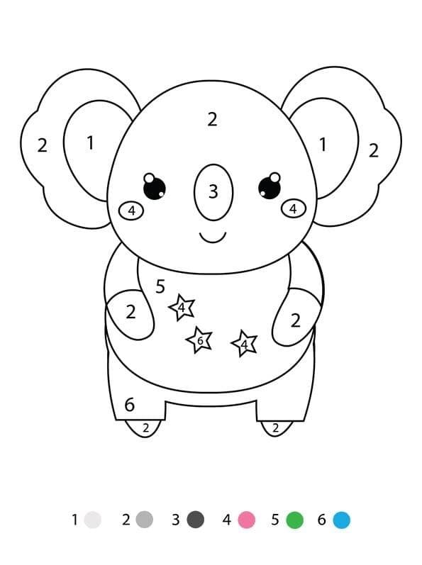 Free printable Magic Coloring Kindergarten coloring page #201557 from Color by Number collection