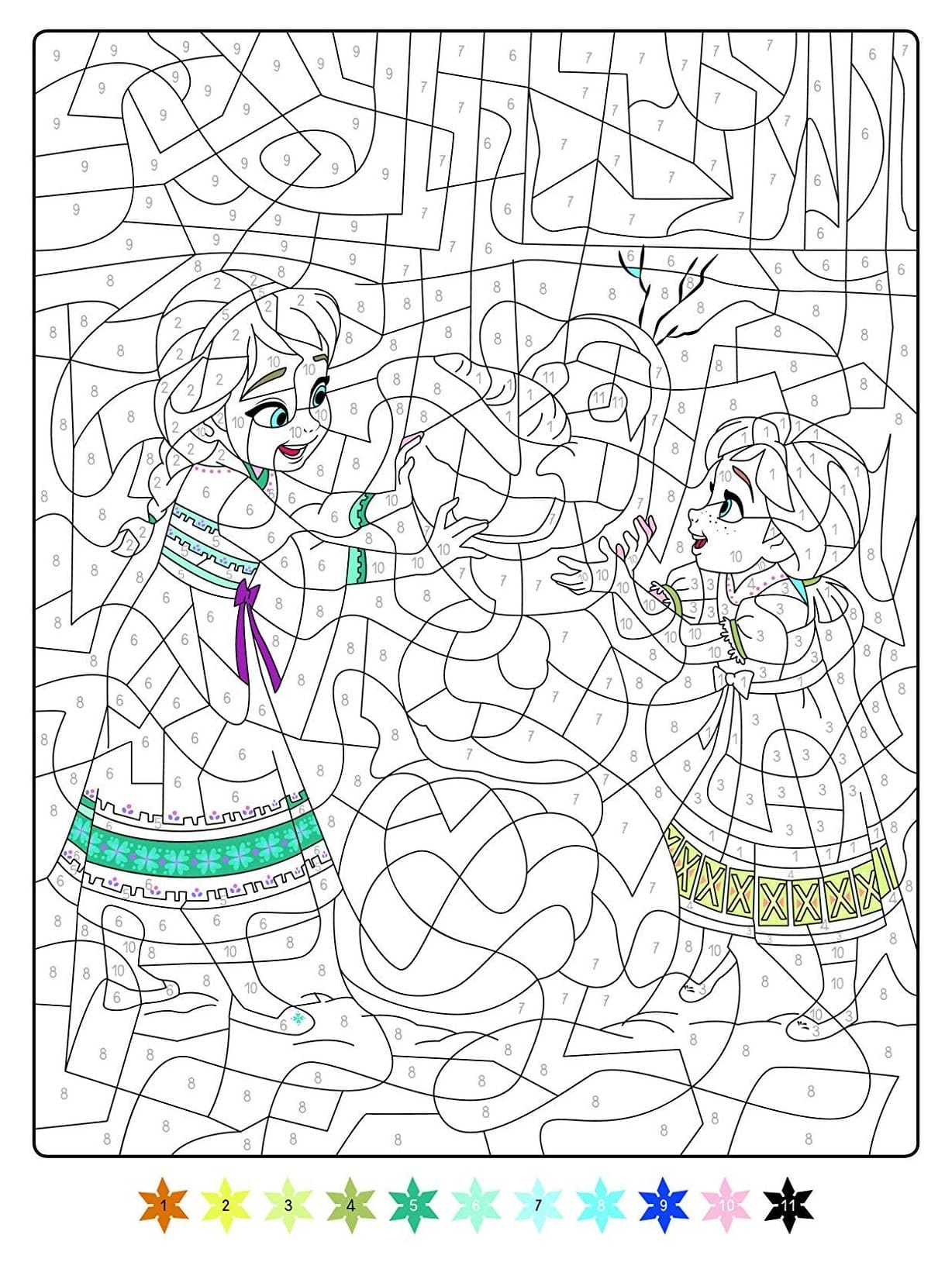 Free printable Magic Difficult coloring page #216649 from Color by Number collection
