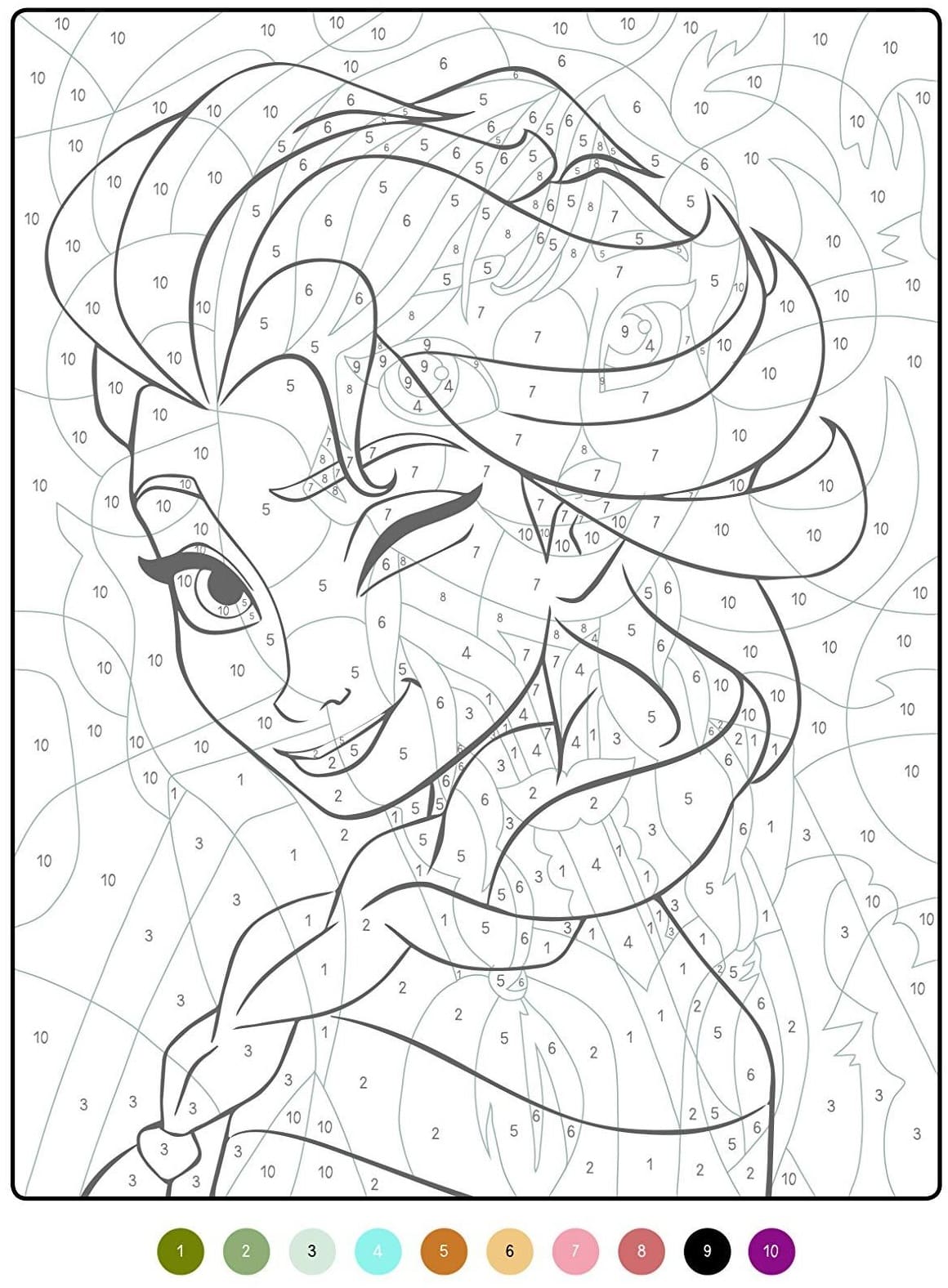 Free printable Magic Difficult coloring page #216654 from Color by Number collection