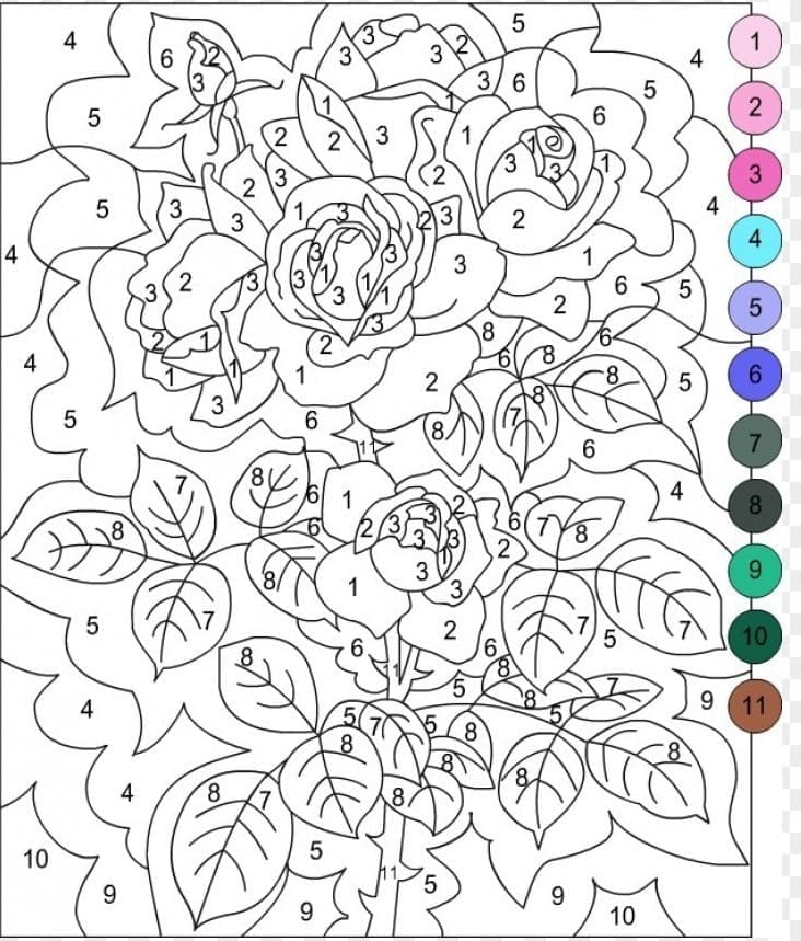 Free printable Magic Difficult coloring page #216663 from Color by Number collection