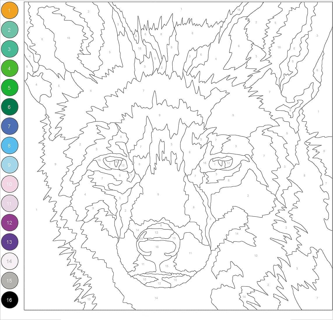 Free printable Magic Difficult coloring page #216674 from Color by Number collection
