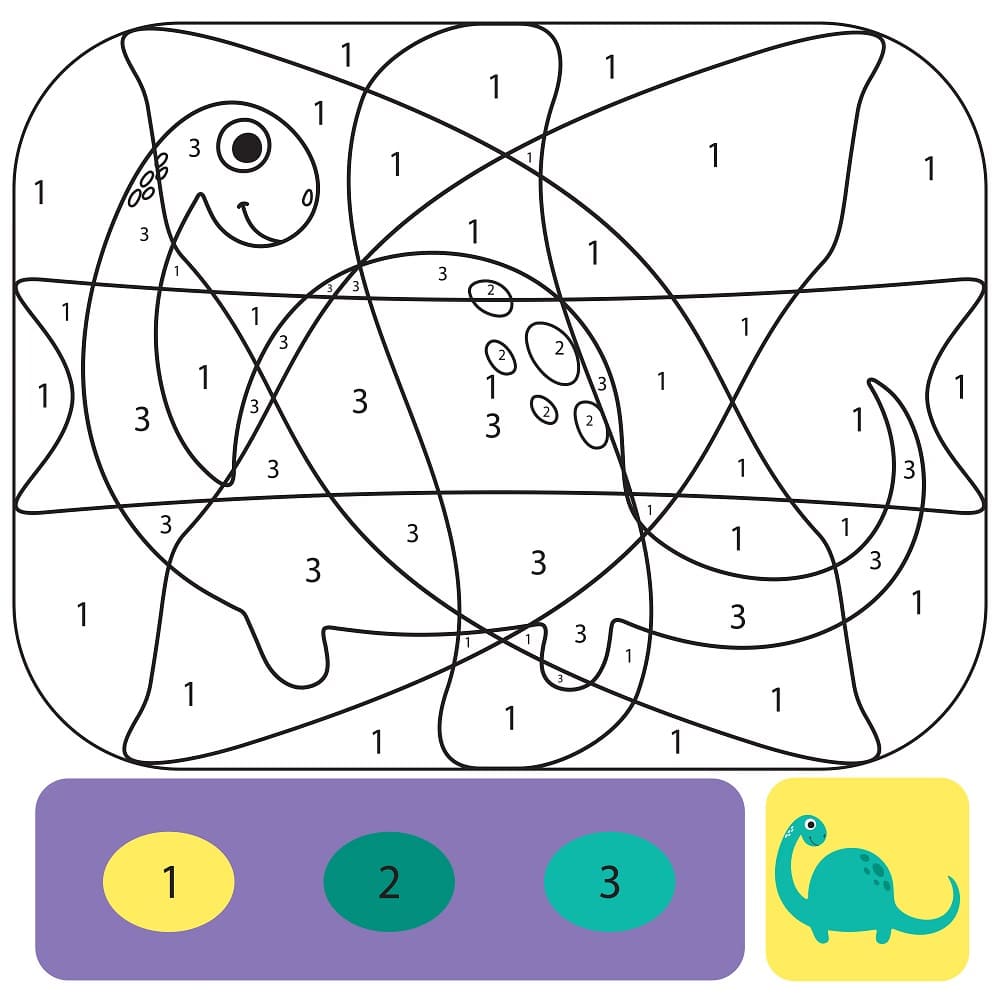 Free printable Magic Dinosaur coloring page #216753 from Color by Number collection Free printable Magic Dinosaur coloring page #216753 from Color by Number collection