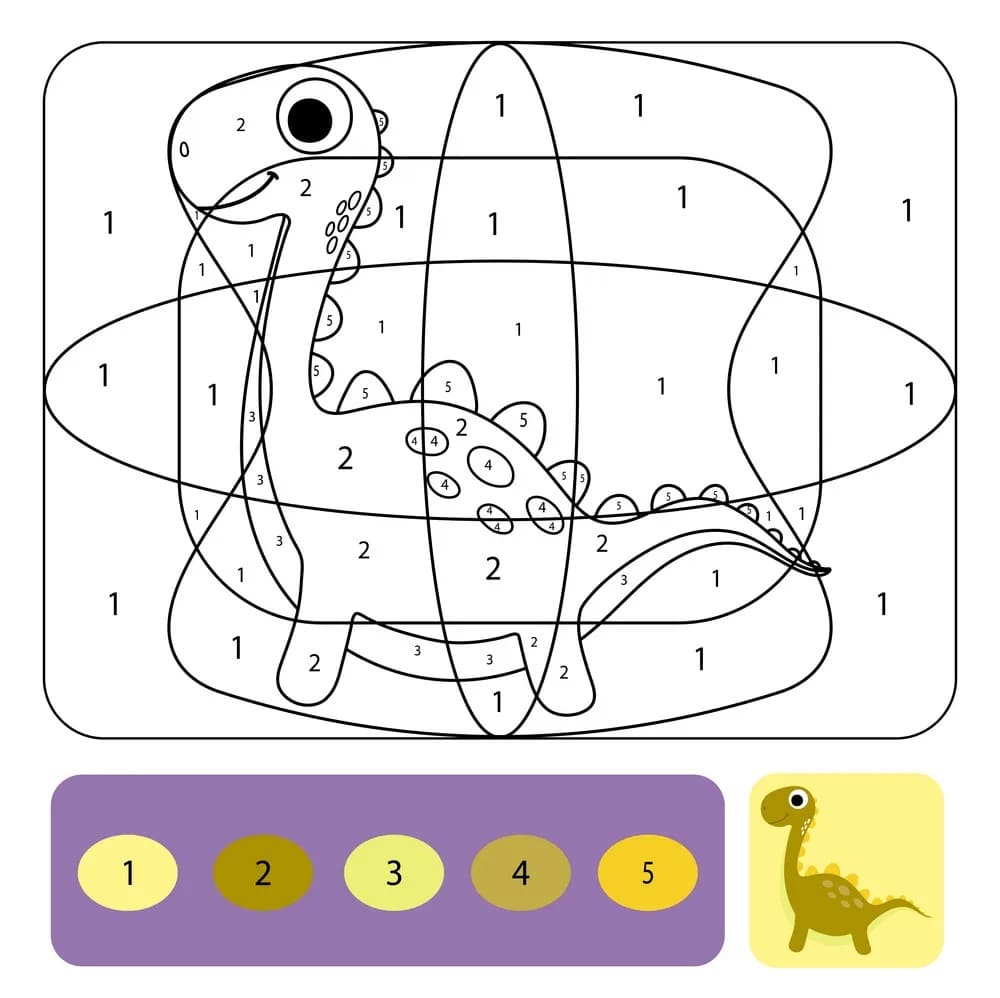 Free printable Magic Dinosaur coloring page #216754 from Color by Number collection Free printable Magic Dinosaur coloring page #216754 from Color by Number collection