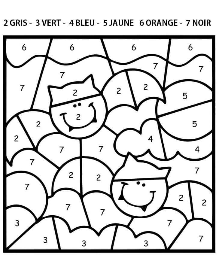 Coloring page: Magic Halloween (Color by Number) #198026 - Free Printable Coloring Pages
