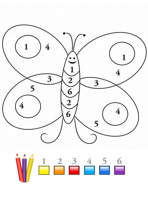 Coloring page: Magic Kindergarten (Color by Number) #180175 - Free Printable Coloring Pages