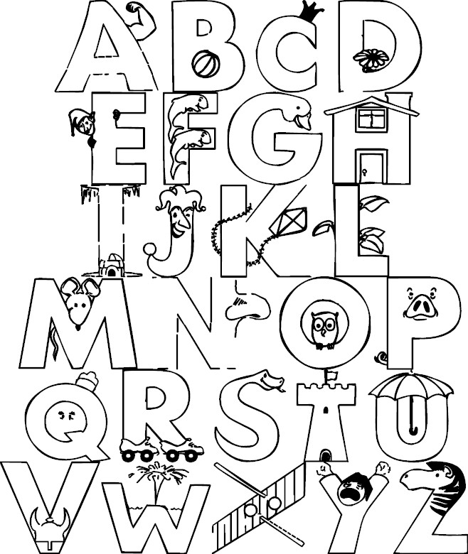 Drawing Alphabet #124592 (Educational) – Printable coloring pages