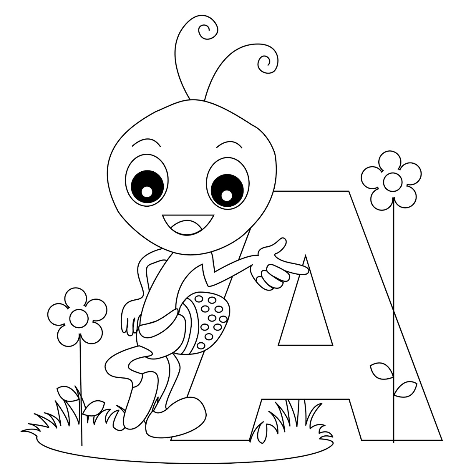 Drawing Alphabet #124600 (Educational) – Printable coloring pages