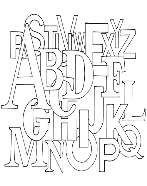 Coloring page: Alphabet (Educational) #124607 - Printable coloring pages