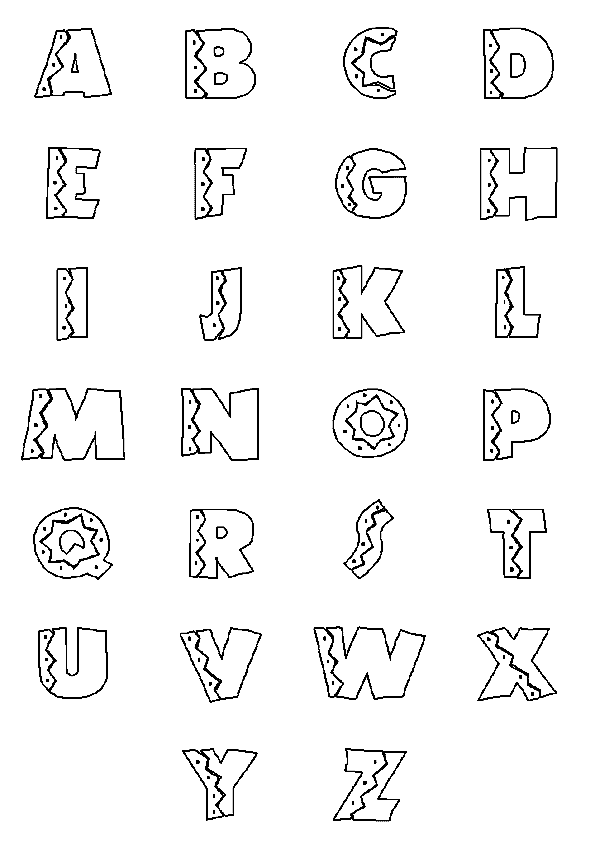 Coloring page: Alphabet (Educational) #124608 - Printable coloring pages