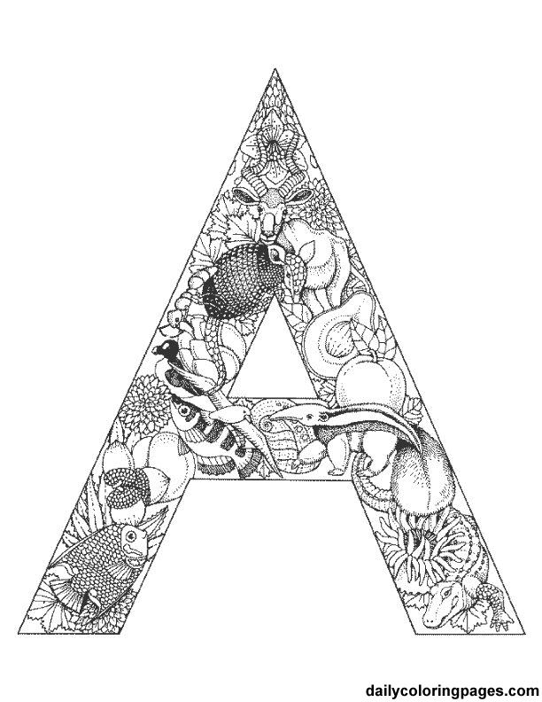 Coloring page: Alphabet (Educational) #124640 - Printable coloring pages