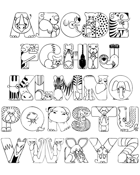 Coloring page: Alphabet (Educational) #124700 - Printable coloring pages