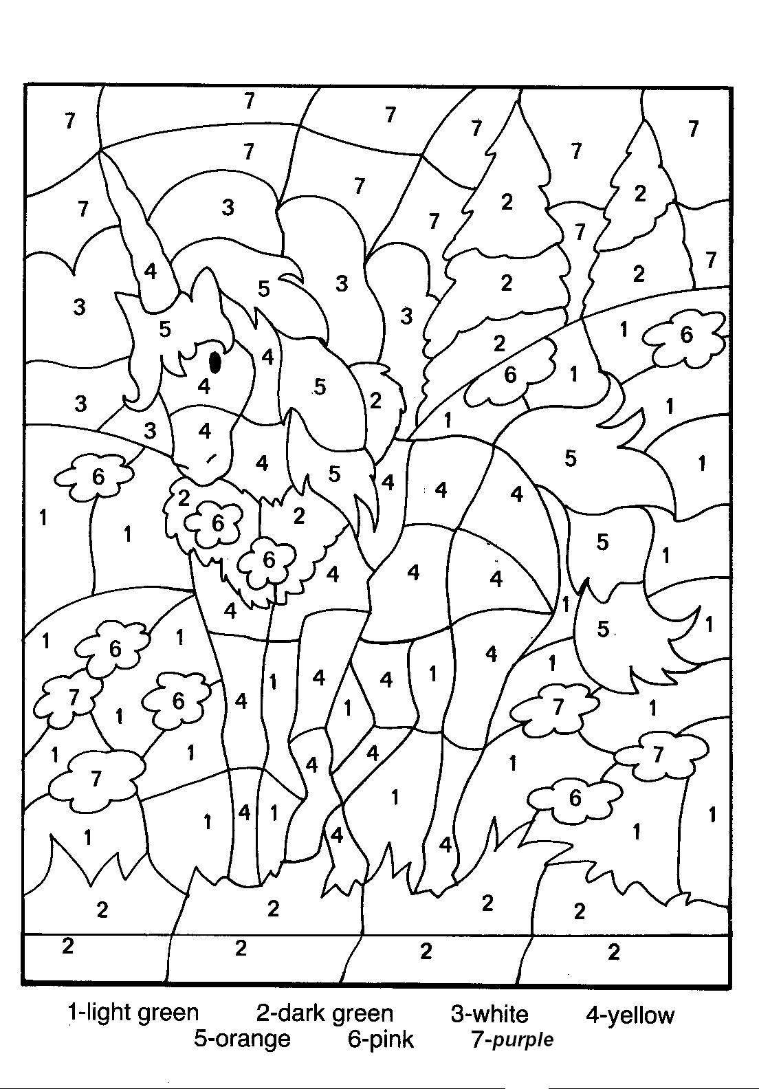 Drawing Coloring by numbers 20 Educational – Printable ...