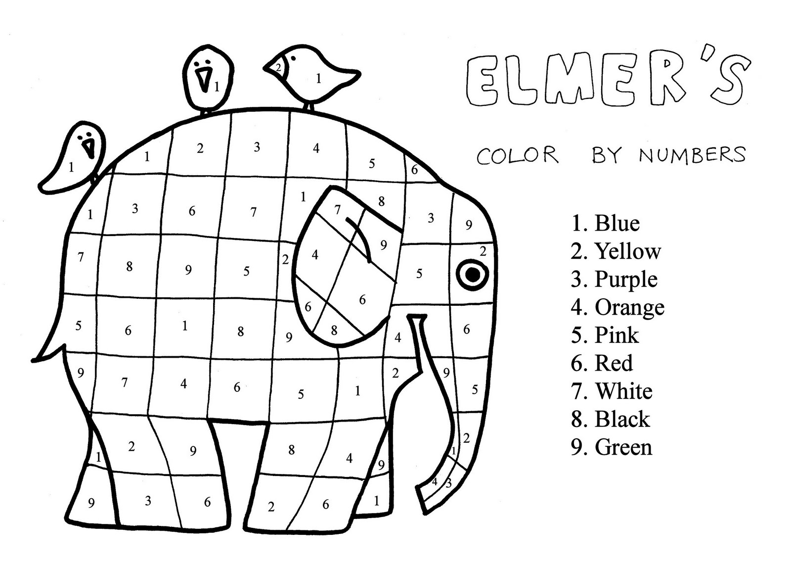Coloring by numbers #125556 (Educational) – Printable coloring pages