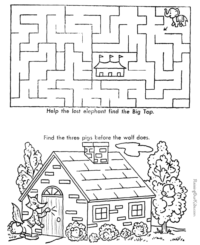 Coloring page: Labyrinths (Educational) #126674 - Printable coloring pages